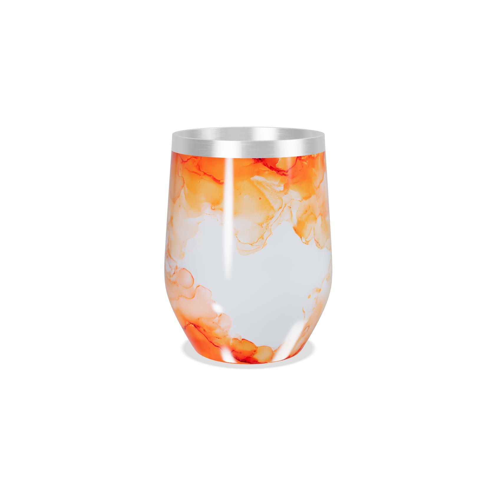 Copo Térmico Slim - Estampa Abstrata Laranja