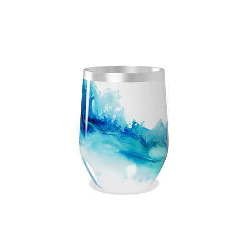 Copo Térmico Slim - Design Azul Marmorizado