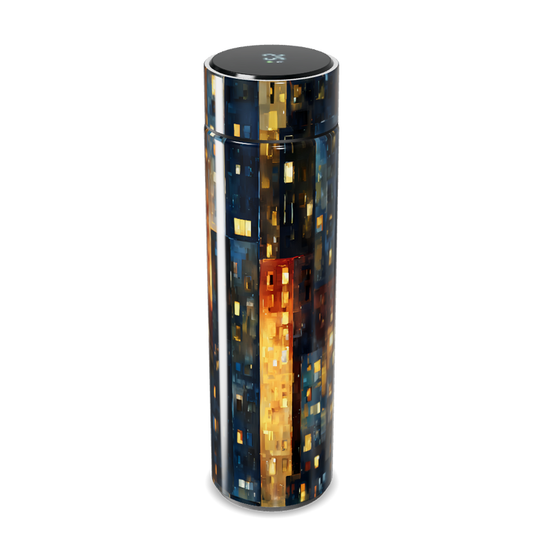 Garrafa Térmica Touch - Estampa Urbana LED
