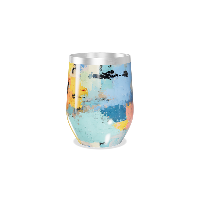 Copo Térmico Slim - Abstrato Multicolorido Inox