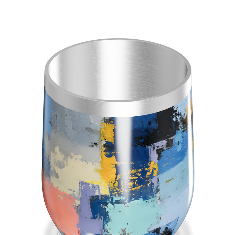 Copo Térmico Slim - Abstrato Multicolorido Inox