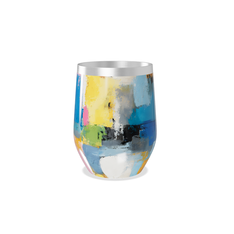 Copo Térmico Slim - Estampa Abstrata Colorida