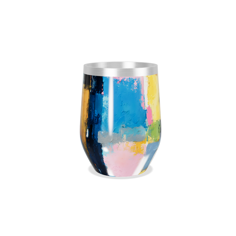 Copo Térmico Slim - Estampa Abstrata Colorida