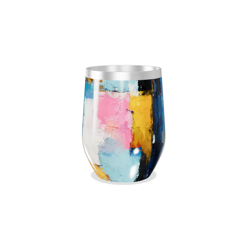 Copo Térmico Slim - Estampa Abstrata Colorida