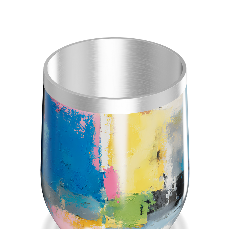 Copo Térmico Slim - Estampa Abstrata Colorida
