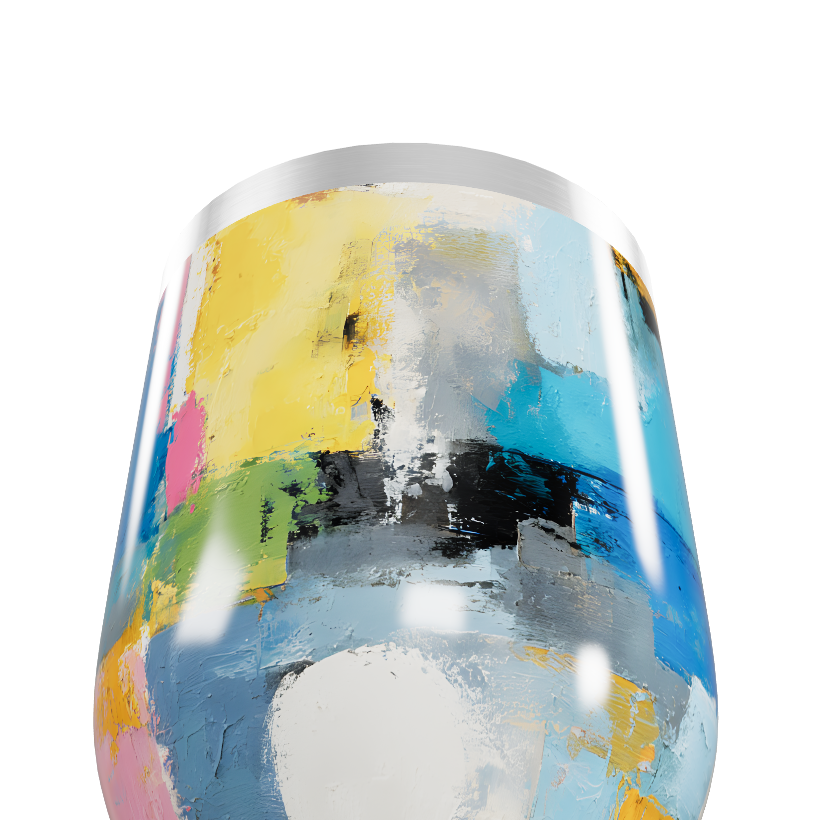 Copo Térmico Slim - Estampa Abstrata Colorida