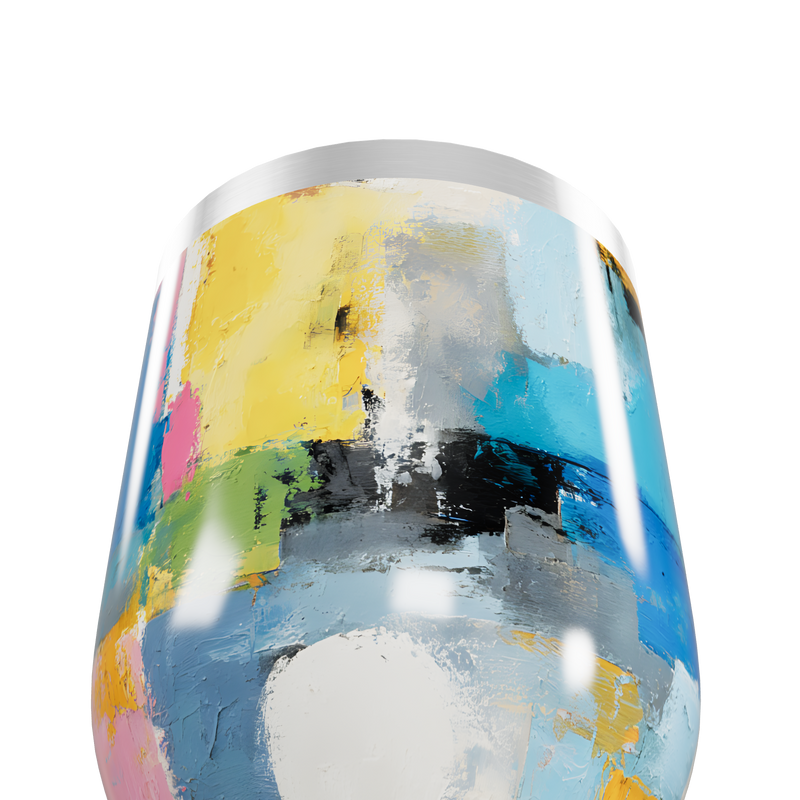 Copo Térmico Slim - Estampa Abstrata Colorida