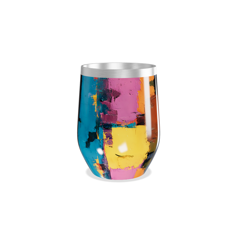 Copo Térmico Slim - Estampa Abstrata Colorida