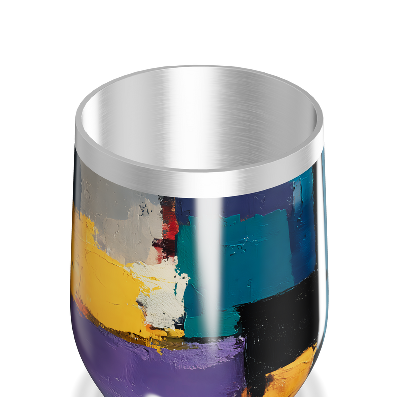 Copo Térmico Slim - Estampa Abstrata Colorida