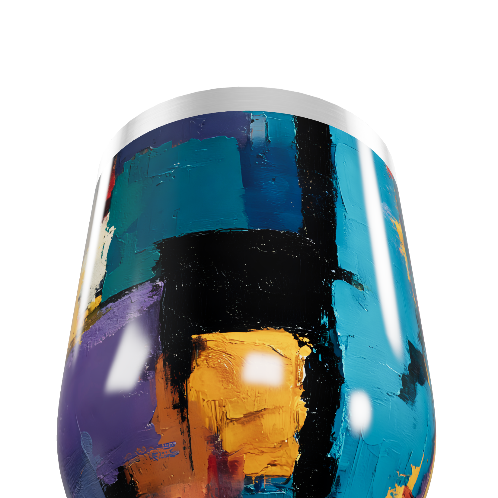 Copo Térmico Slim - Estampa Abstrata Colorida