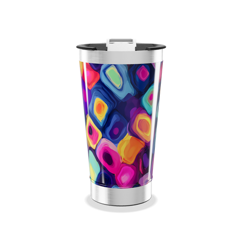 Copo Térmico - Estampa Colorida Abstrata