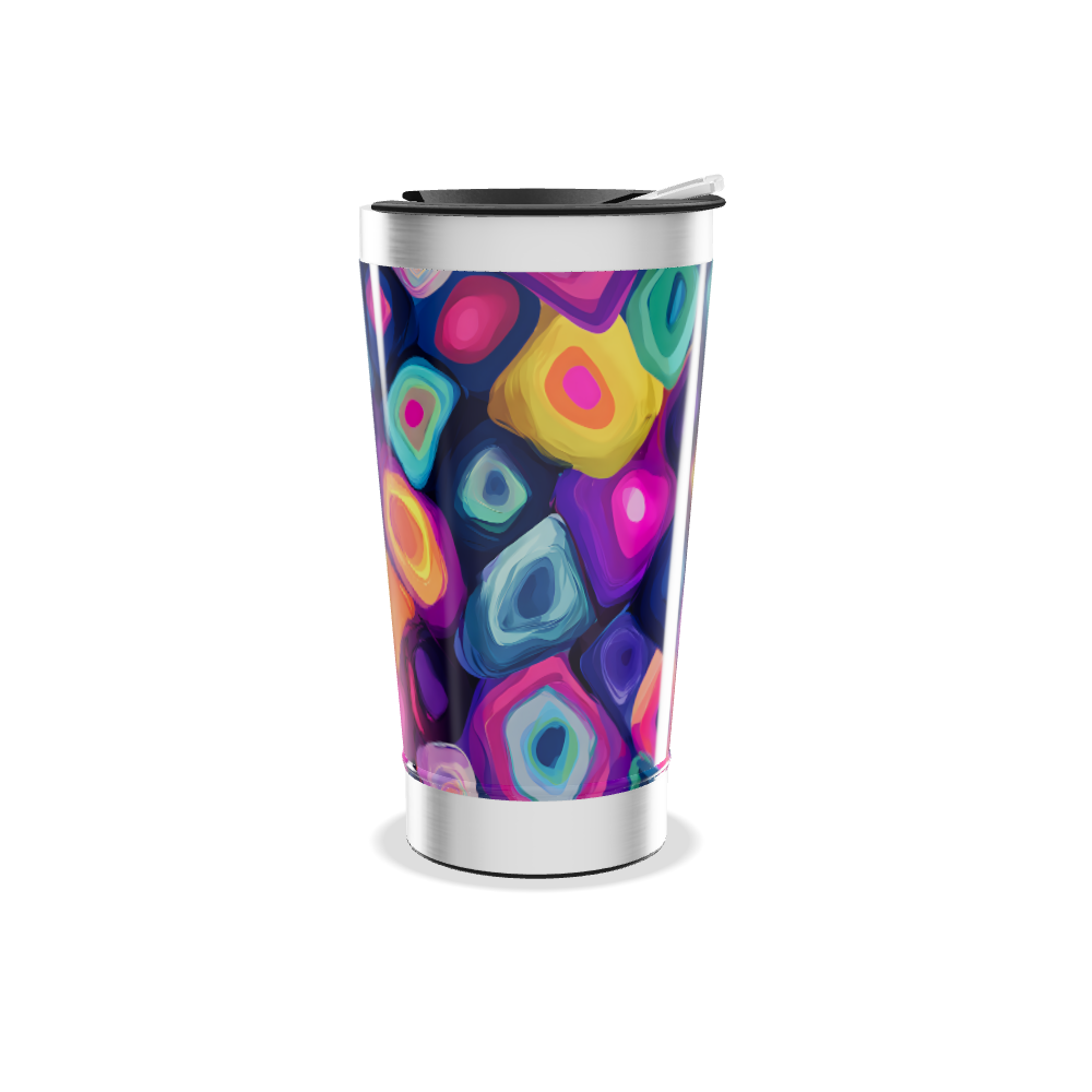 Copo Térmico - Estampa Colorida Abstrata