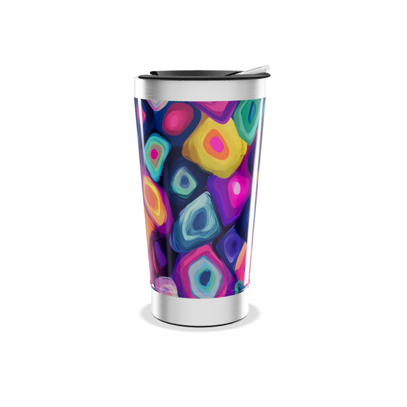 Copo Térmico - Estampa Colorida Abstrata