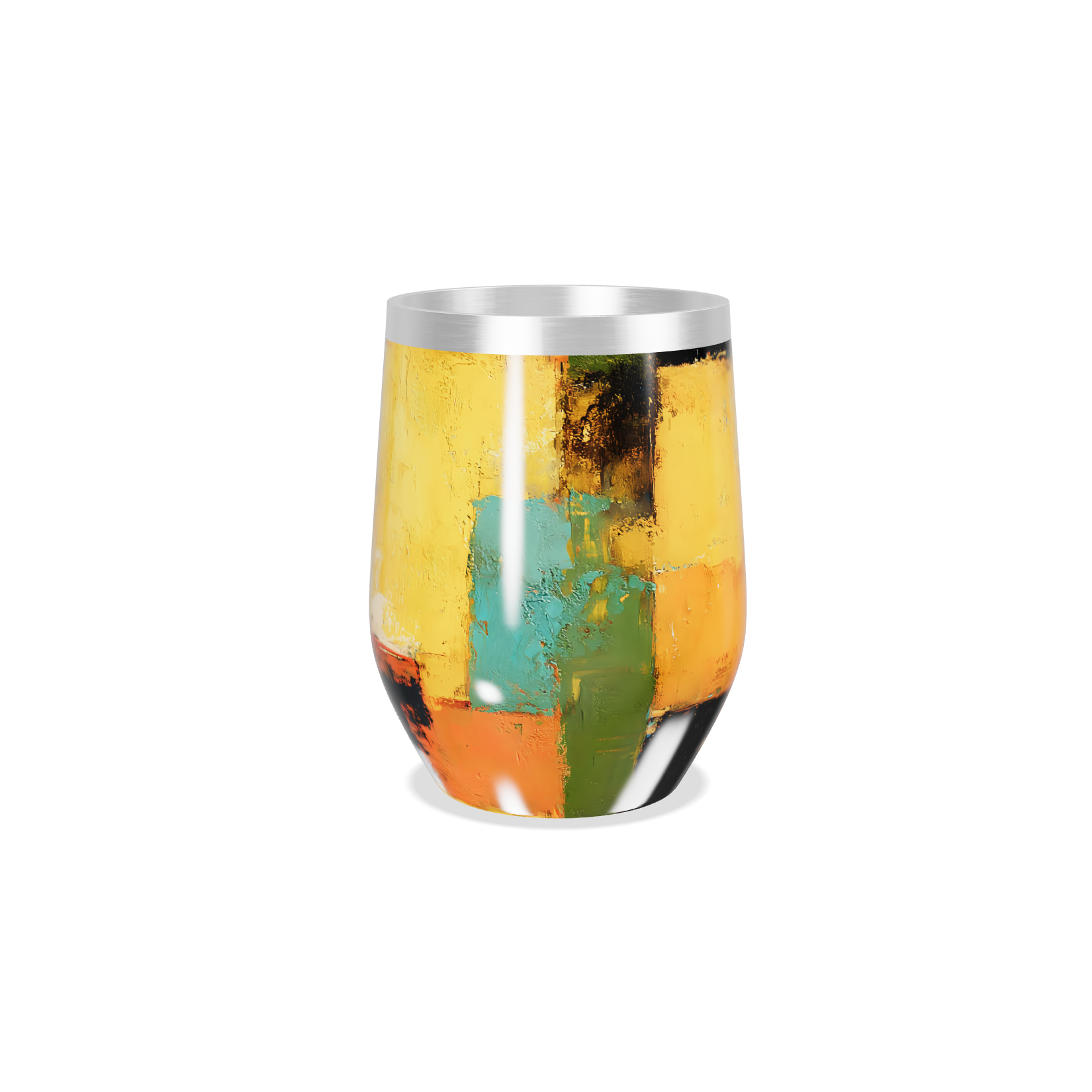 Copo Térmico Slim - Arte Abstrata Colorida