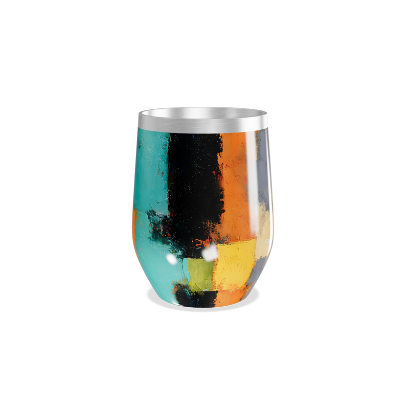 Copo Térmico Slim - Arte Abstrata Colorida