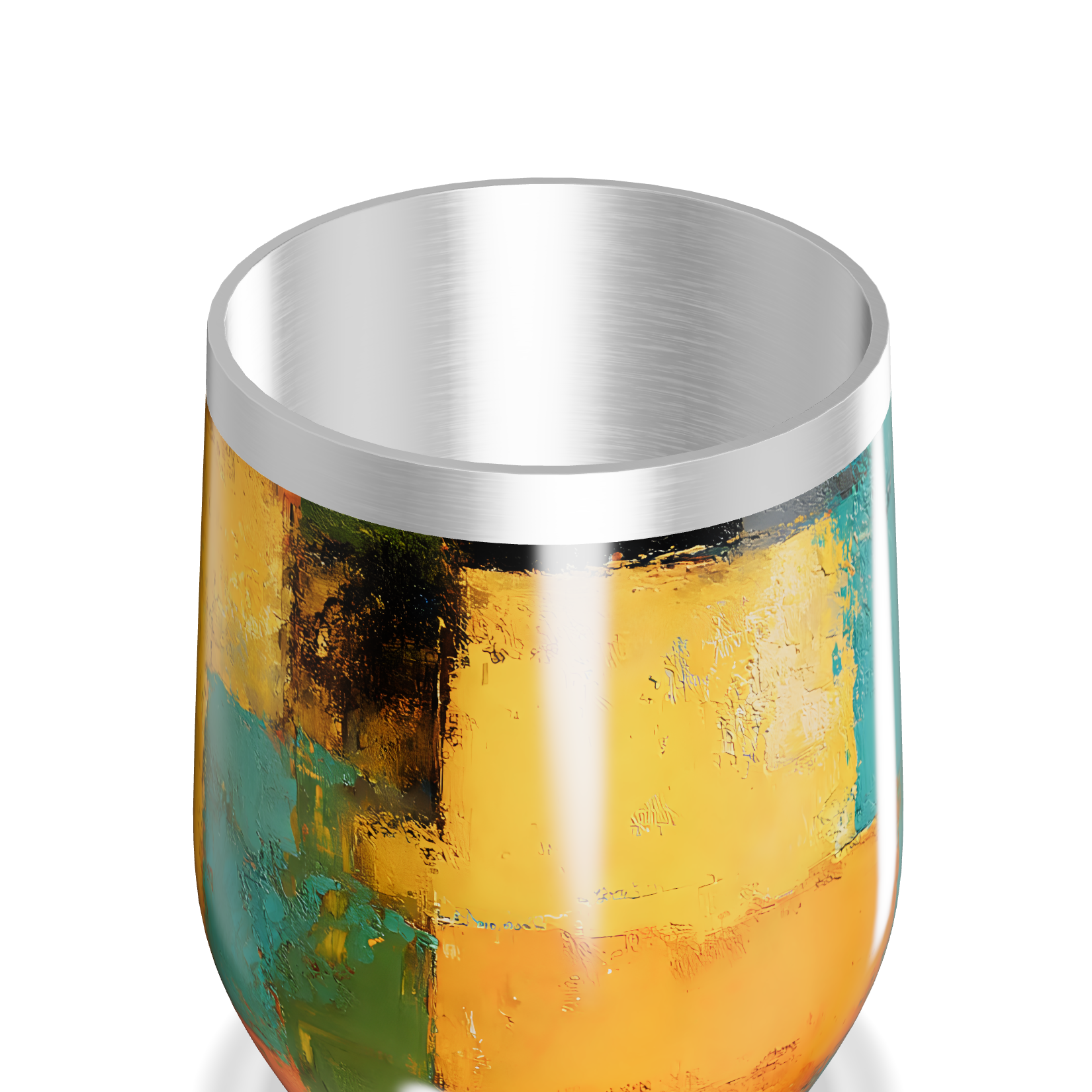 Copo Térmico Slim - Arte Abstrata Colorida