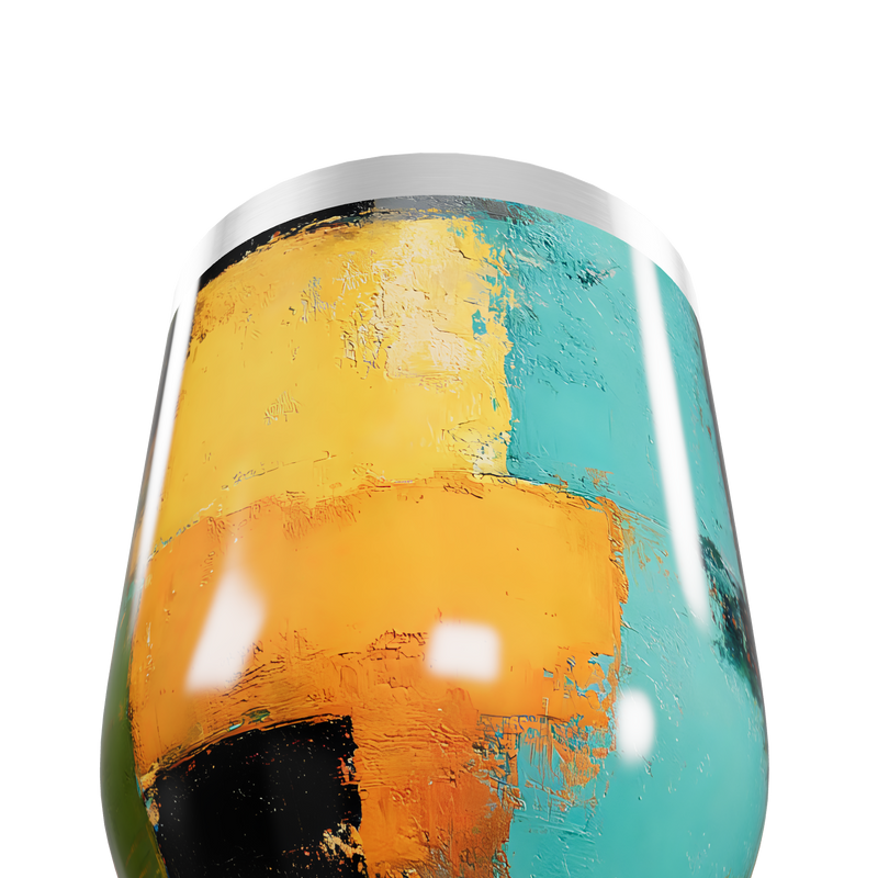 Copo Térmico Slim - Arte Abstrata Colorida