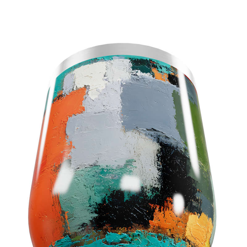 Copo Térmico Slim - Colorido Abstrato Inox