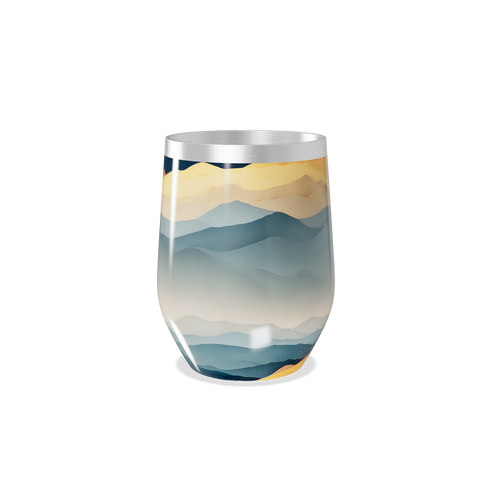 Copo Térmico Slim - Design Ondas Coloridas