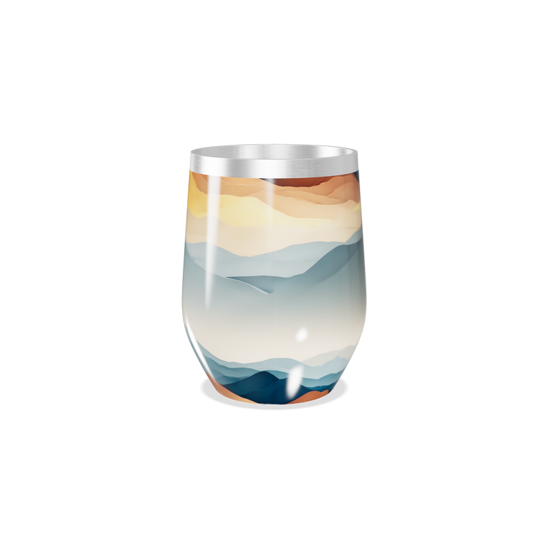 Copo Térmico Slim - Design Ondas Coloridas