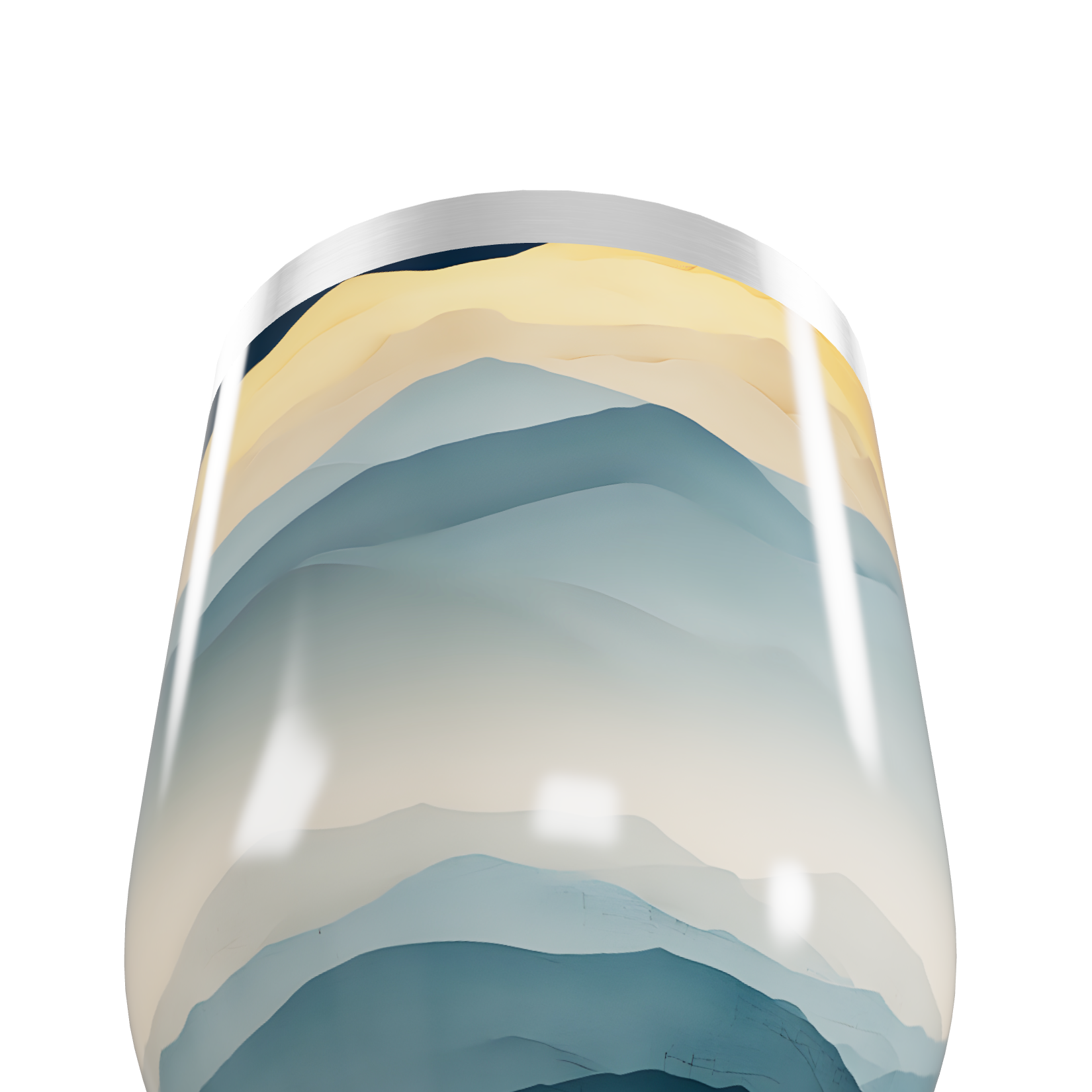 Copo Térmico Slim - Design Ondas Coloridas