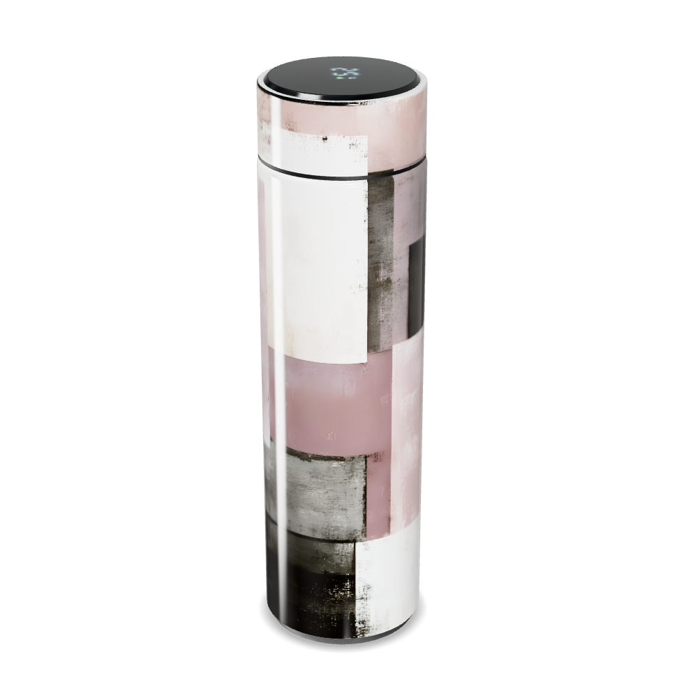 Garrafa Térmica Touch Estampa Geométrica Rosa