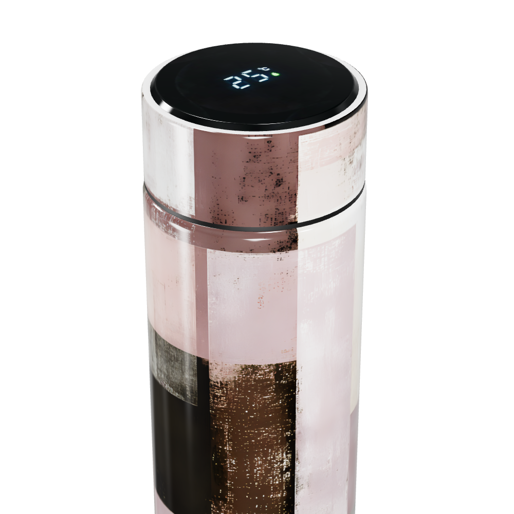 Garrafa Térmica Touch Estampa Geométrica Rosa