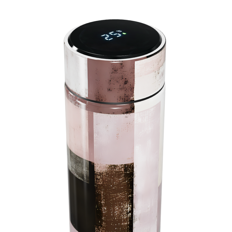 Garrafa Térmica Touch Estampa Geométrica Rosa