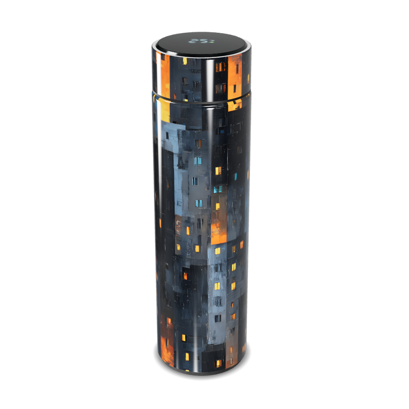 Garrafa Térmica Touch - Estampa Urbana Colorida