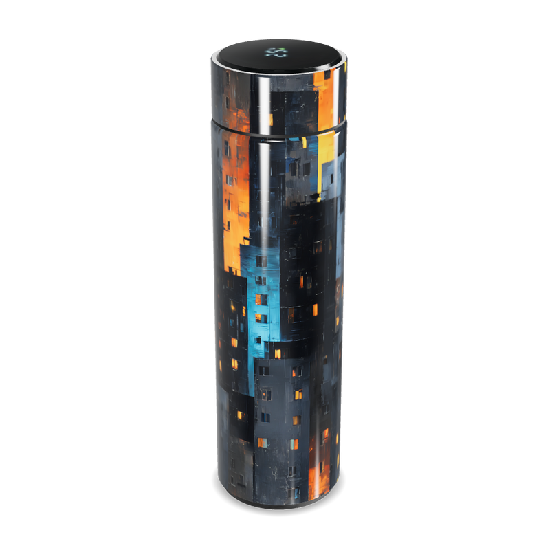 Garrafa Térmica Touch - Estampa Urbana Colorida