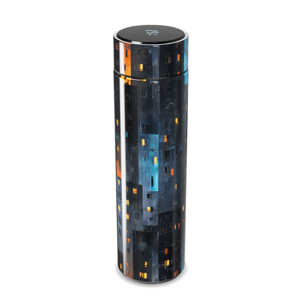 Garrafa Térmica Touch - Estampa Urbana Colorida