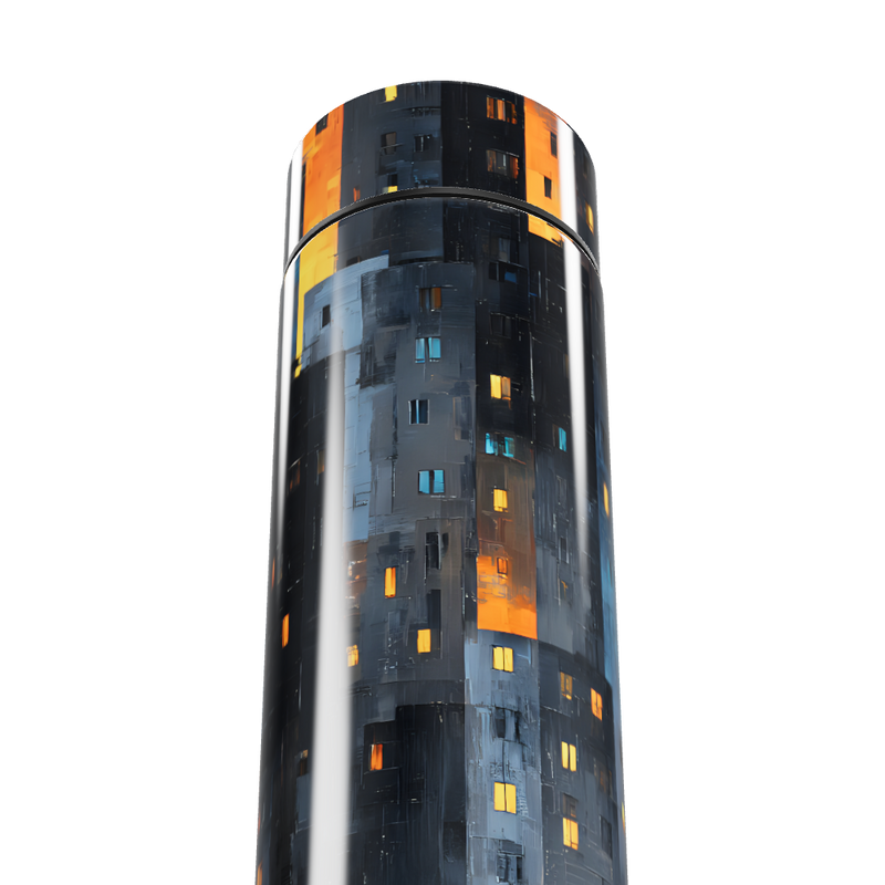 Garrafa Térmica Touch - Estampa Urbana Colorida