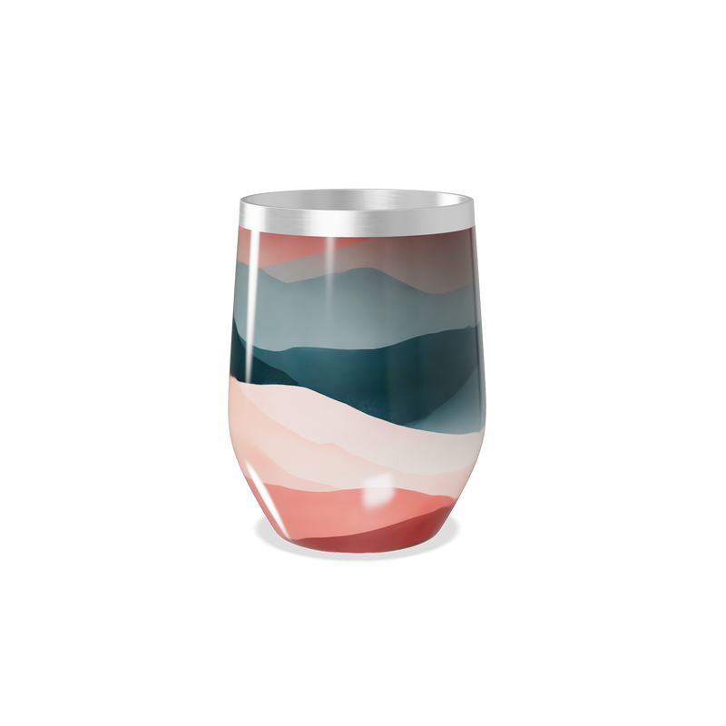 Copo Térmico Slim - Estampa Ondas Coloridas