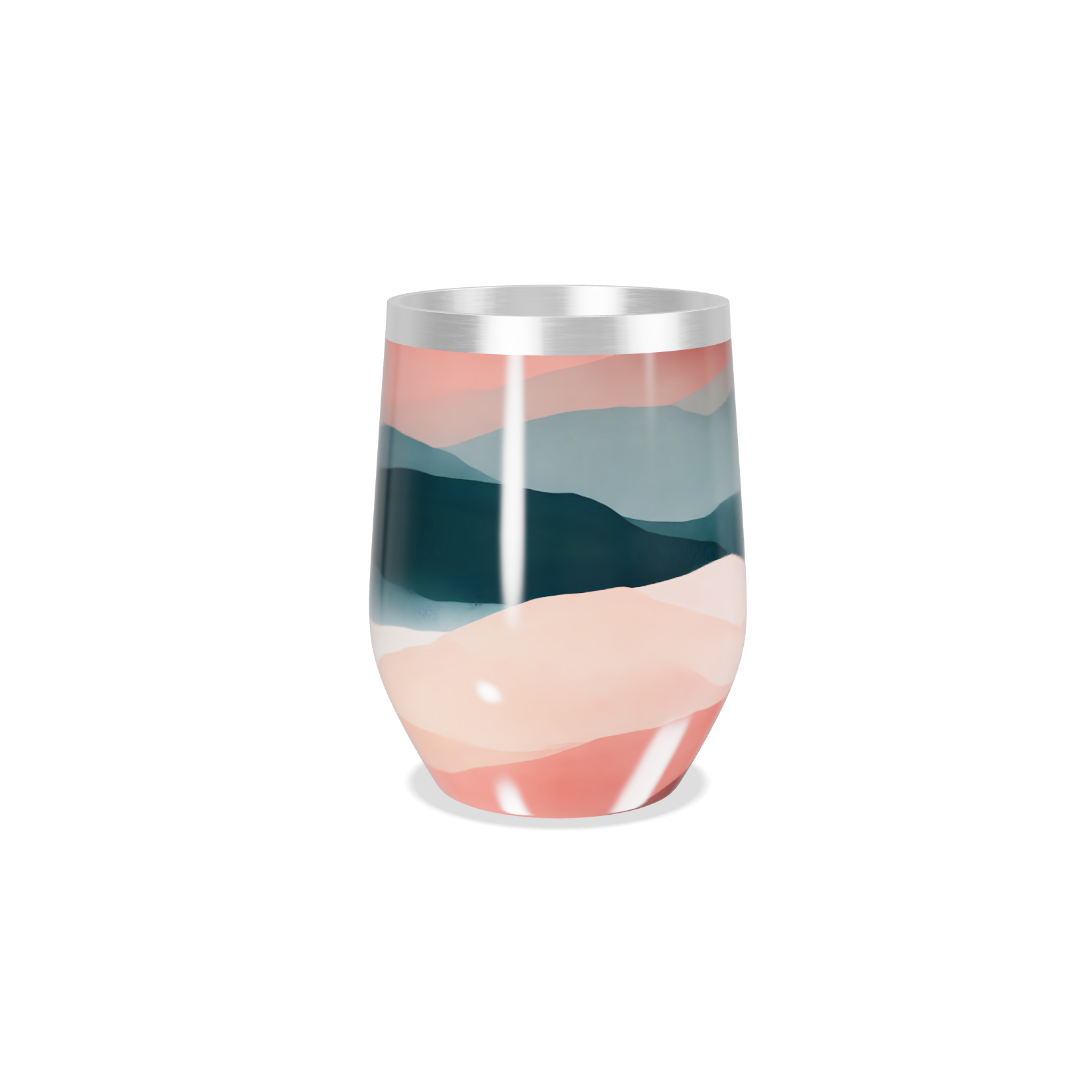 Copo Térmico Slim - Estampa Ondas Coloridas