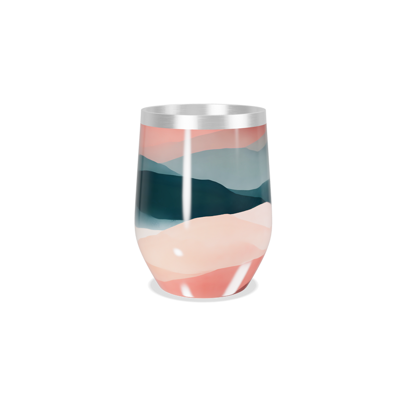 Copo Térmico Slim - Estampa Ondas Coloridas