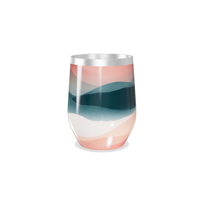 Copo Térmico Slim - Estampa Ondas Coloridas