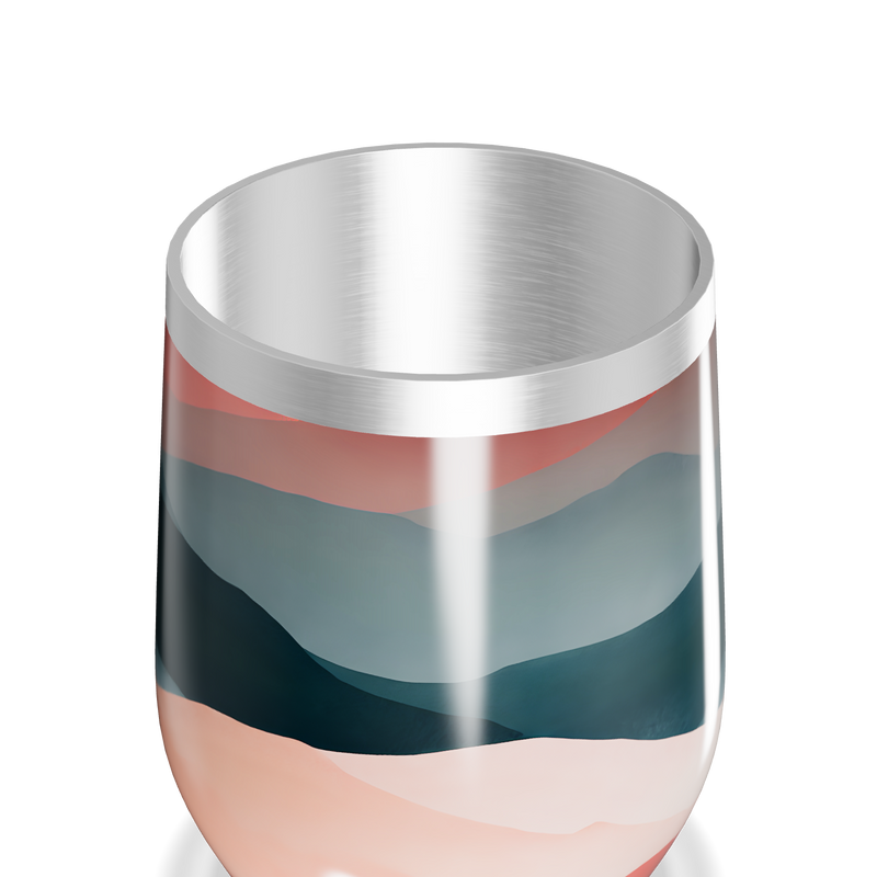 Copo Térmico Slim - Estampa Ondas Coloridas