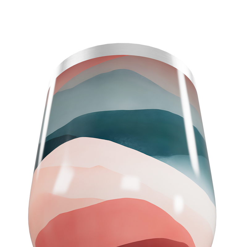 Copo Térmico Slim - Estampa Ondas Coloridas