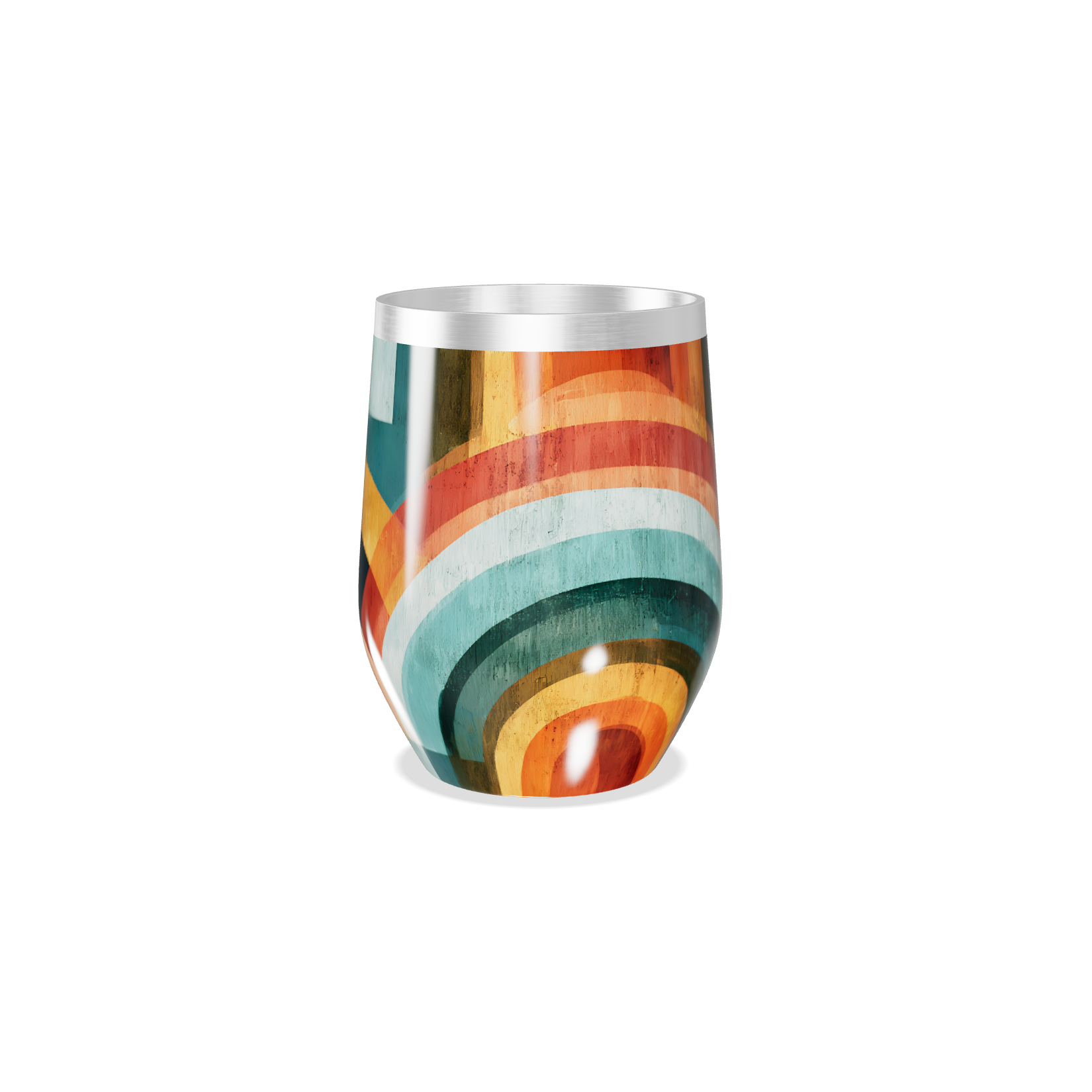 Copo Térmico Slim - Estampado Multicor Aço