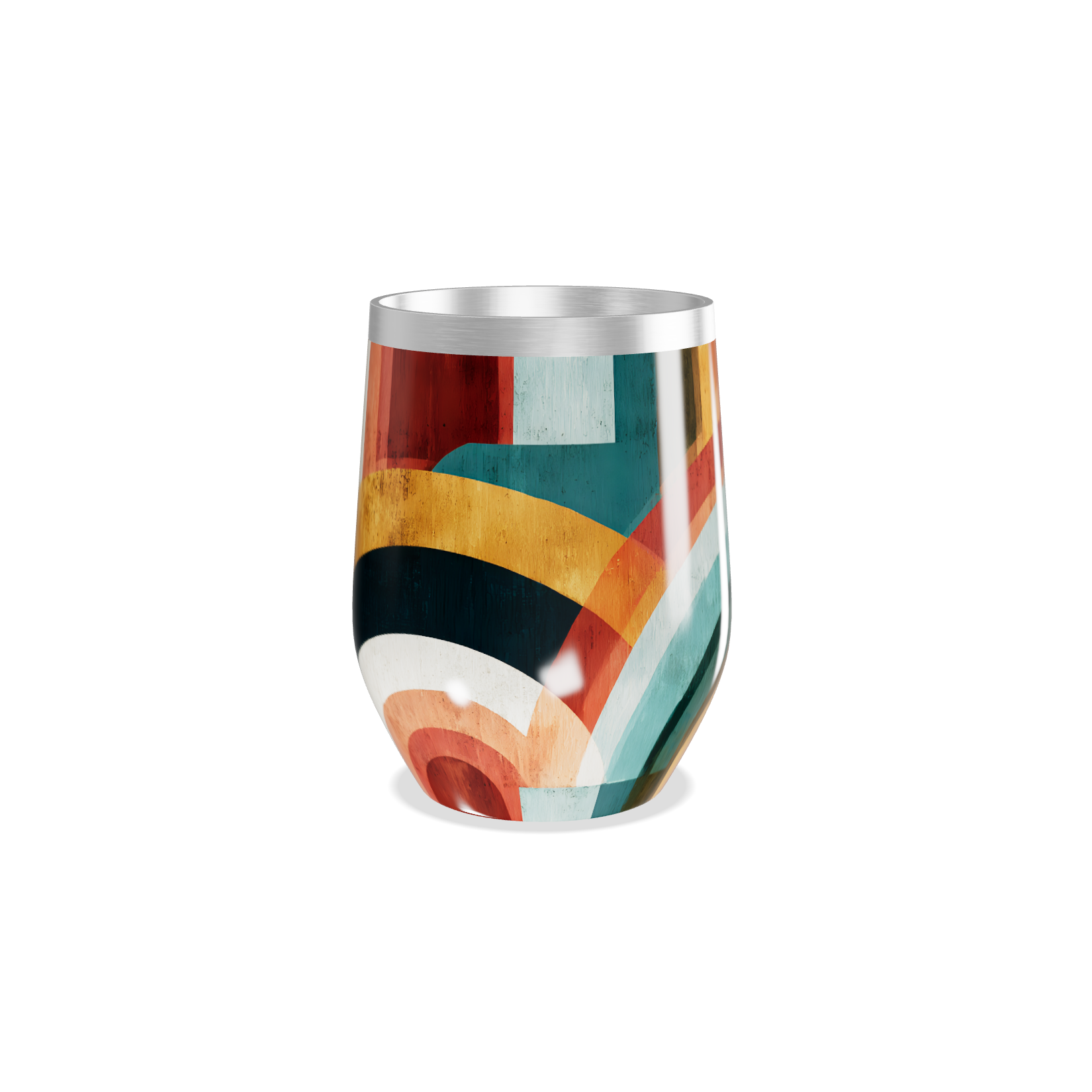 Copo Térmico Slim - Estampado Multicor Aço