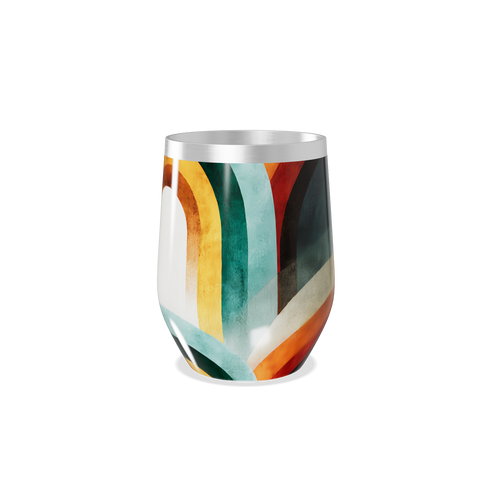 Copo Térmico Slim - Design Colorido Abstrato