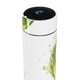 Garrafa Térmica Touch - Branca com Design Verde