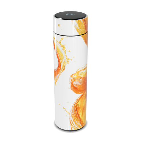 Garrafa Térmica Touch - Branca com Estampa Frutas