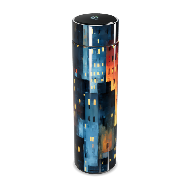 Garrafa Térmica Touch - Estampa Noturna Colorida