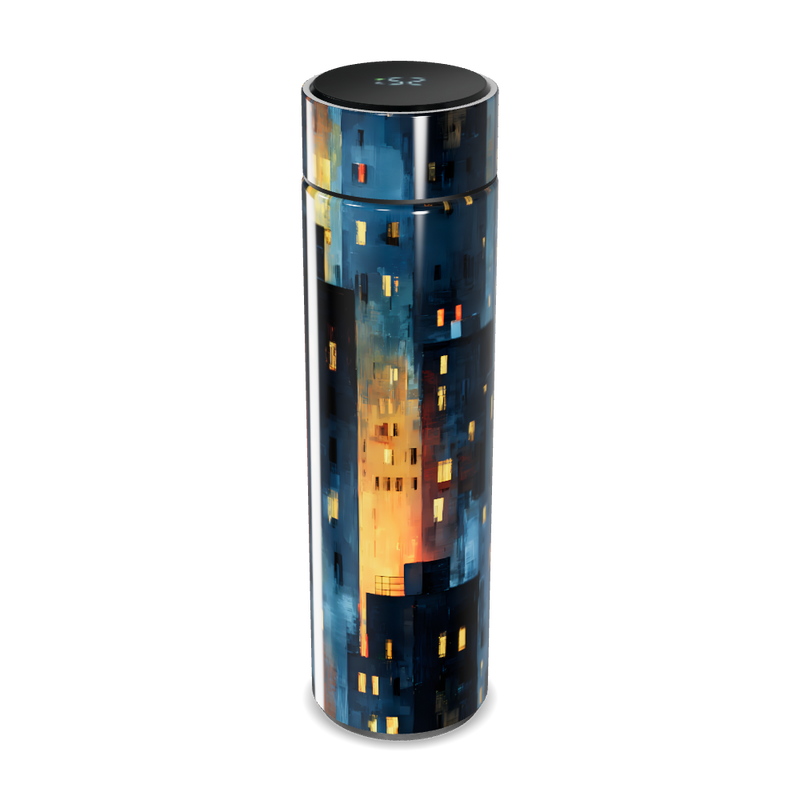 Garrafa Térmica Touch - Estampa Noturna Colorida