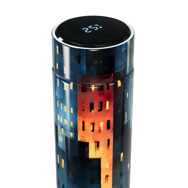 Garrafa Térmica Touch - Estampa Noturna Colorida