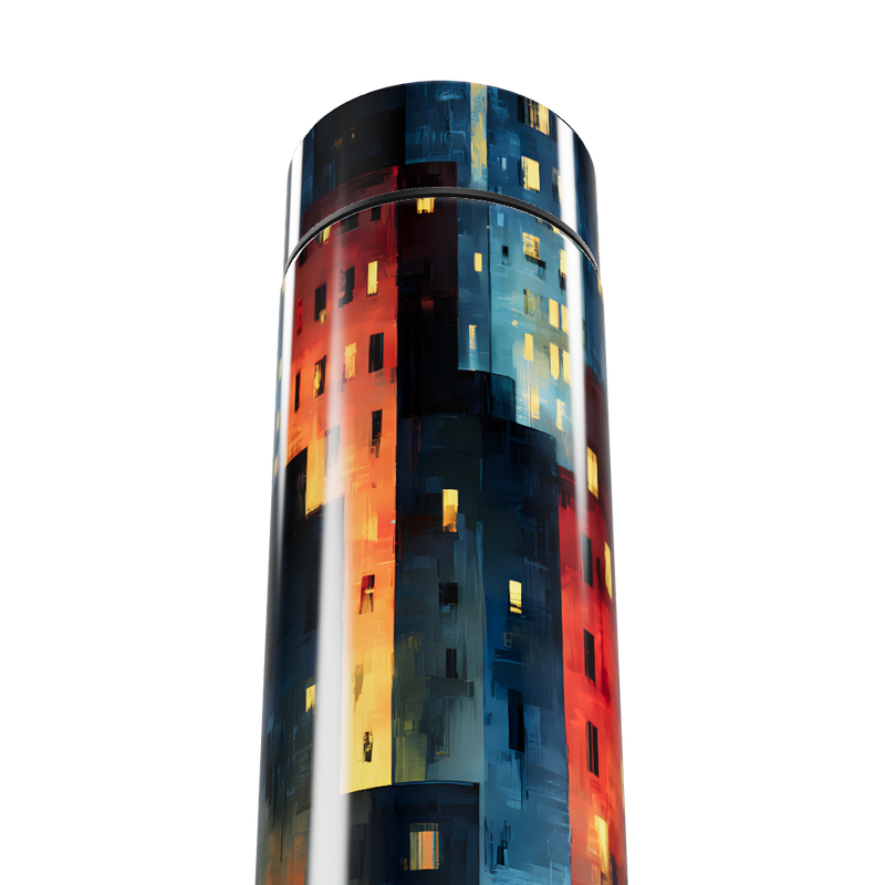 Garrafa Térmica Touch - Estampa Noturna Colorida