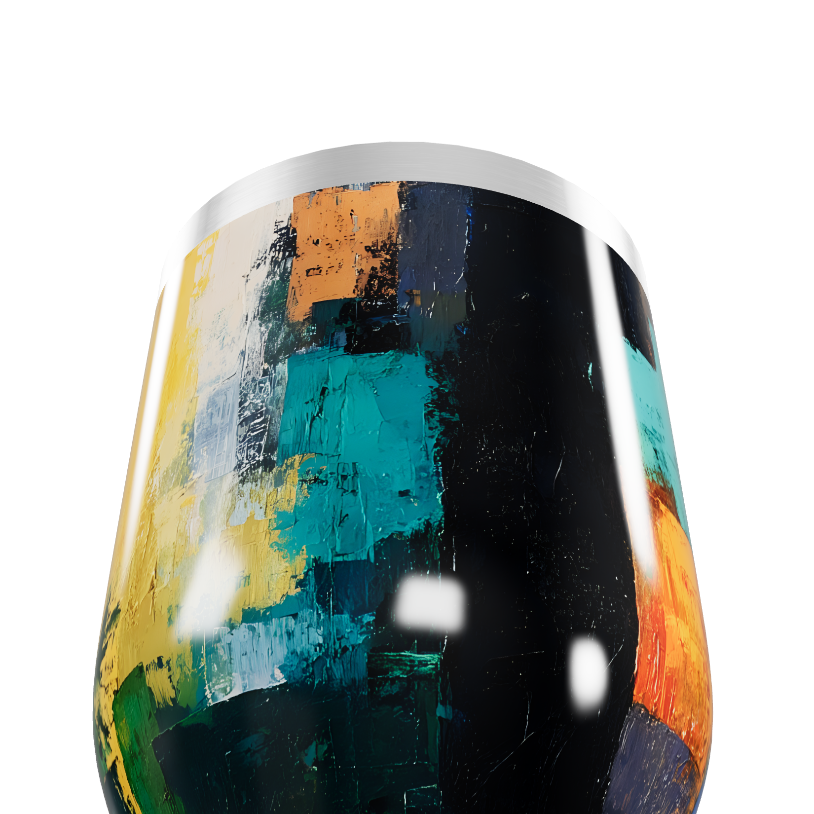 Copo Térmico Slim - Estampa Colorida Aço