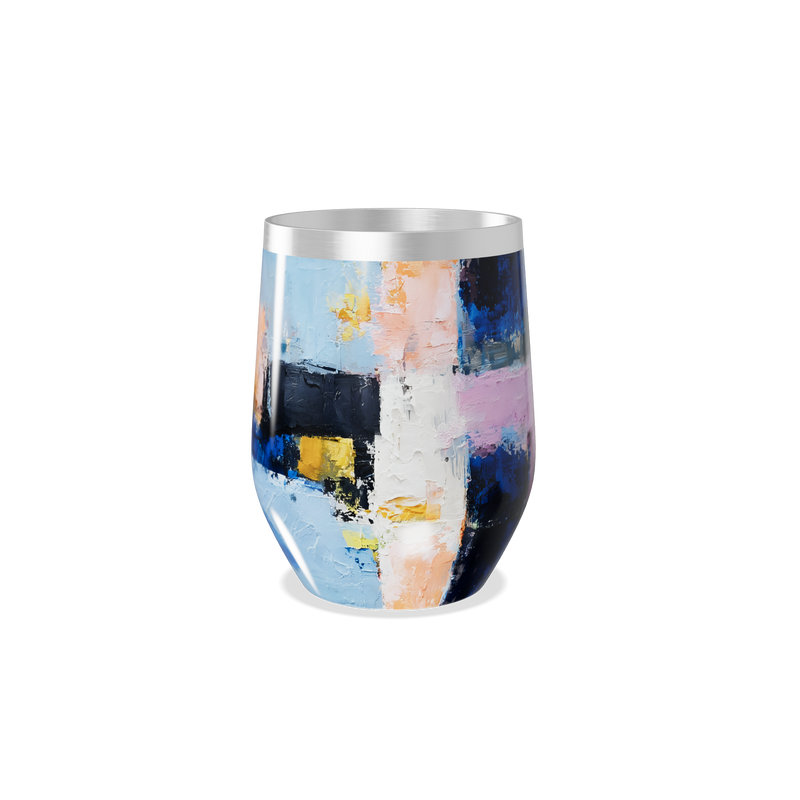 Copo Térmico Slim - Colorido Aço Inox Abstrato