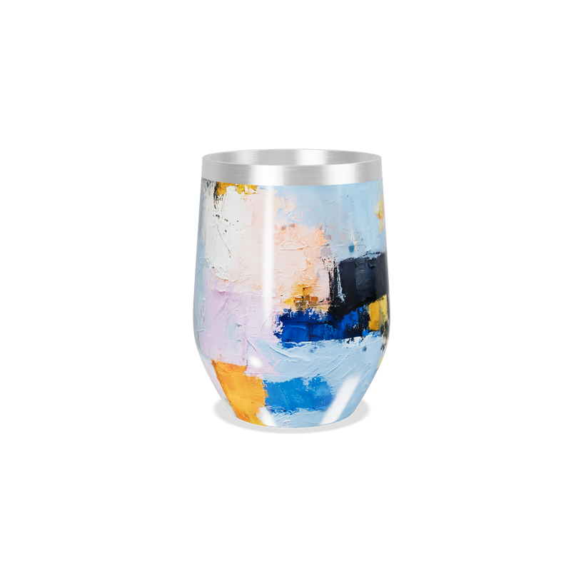 Copo Térmico Slim - Colorido Aço Inox Abstrato